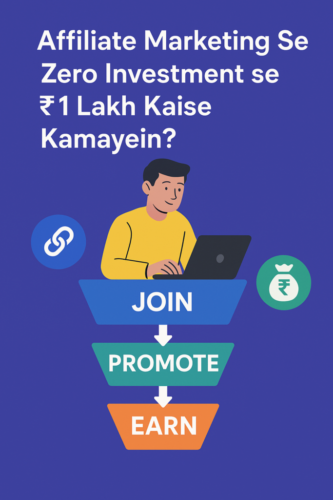 Affiliate Marketing Se Zero Investment Se ₹1 Lakh Kamaye?